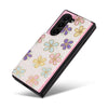 For Samsung Galaxy Z Fold5 Printed Double Buckle RFID Anti-theft Phone Case(Blossoming Flowers)