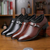 Autumn And Winter Business Dress Large Size Men's Shoes, Size:46(Brown)