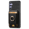 For Samsung Galaxy S24 5G Retro Splitable Magnetic Stand Card Bag Leather Phone Case(Black)