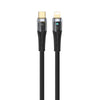 TOTU CB-8-PD 33W USB-C/Type-C to 8 Pin Transparent Braided Data Cable, Length: 1.5m