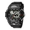 SMAEL 8055 Large Dial Sports Outdoor Waterproof Luminous Multifunctional Electronic Watch(Black White)