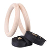 with 3.8cm Webbing 1 Pair Adult Fitness Gymnastics Training Wooden Rings Indoor Fitness Equipment, Thickness:32mm