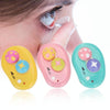 Electric Contact Lens Case Ultrasonic Washer Box Cute Mashroom Eyes Care Tools(Yellow)