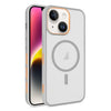 For iPhone 14 Plus Frosted Translucent Side Ice Fog Cooling MagSafe Phone Case(Grey)