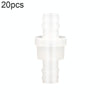 20x Aquarium Air Pump Check Valves, 10mm, White, Non-Return