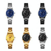 SKMEI 9210 Ladies Business Watch Simple 3D Dial Quartz Watch(Silver Black)