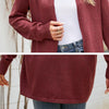 Women Mid-length Sweater Jacket Temperament Loose Knitted Cardigan, Size: XL(Black)