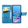 For Asus Zenfone 7 Pro ZS671KS Butterfly Love Flower Embossed Horizontal Flip Leather Case with Bracket / Card Slot / Wallet / Lanyard(Blue)