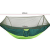Portable Outdoor Camping Full-automatic Nylon Parachute Hammock with Mosquito Nets, Size : 250 x 120cm (Pink Blue)