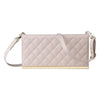 For Samsung Galaxy S24 FE 5G Crossbody Rhombic Sucker Leather Phone Case(White)