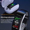K60 1.08 inch Silicone Band Earphone Detachable Life Waterproof Smart Watch Support Bluetooth Call(Black)