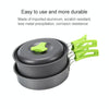 Aotu AT6385 Outdoor Camping Tableware Pots Cookwear Set for 1-2 Person(Orange)