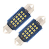 2pcs 39mm DC12-24V / 1W / 6000K / 60LM 15LEDs SMD Car Reading Lamp Dome Light