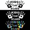 10pcs Kids On Board Warning Car Stickers Reflective Scratch Body Stickers(White)