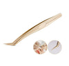 Eyelash Clip Eyelash Tweezers High Precision Eyelash Extension Tool(Golden Feather Clip)