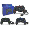 For PS4 Handle Wired Handle Cable Game Controller(Black Blue)