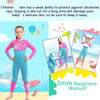 SLINX 1903 Kids Full Body Long Sleeve Thermal Wetsuit, Size: XXL(Pink Blue)