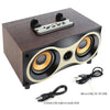 X6 Portable Wooden Wireless Speaker Subwoofer Stereo Bluetooth Speakers Radio FM Desktop