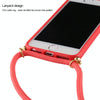 For iPhone 8 / 7 TPU Anti-Fall Mobile Phone Case With Lanyard(Black)