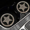 Five-pointed Star Diamond-encrusted Car Non-slip Decorative Water Coaster(White)