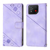 For Asus ROG Phone 8 Skin Feel Embossed Leather Phone Case(Light Purple)