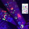 10 PCS Cartoon Fluorescent Glowing Flower Arm Tattoo Sticker(WoyG-020)