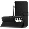 For Samsung Galaxy S25 Ultra 5G Silk Texture Horizontal Flip Leather Phone Case(Black)