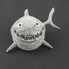 PDT139 Shark Pendant Hip Hop Vintage Necklace(Silver)