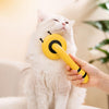 Cat Hair Removal Comb Brush - Pink - Self Cleaning - Massage