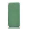 For Asus ROG Phone II Carbon Fiber Texture Horizontal Flip TPU + PC + PU Leather Case with Card Slot(Green)