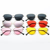 Women Cat Eyes Shape Color Lens UV400 Protective Sunglasses