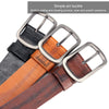 Dandali XX829 Men Retro Pin Buckle Leather Belt Waistband, Length: 115-125cm (Brown)