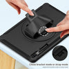 For Samsung Galaxy Tab S7 FE 12.4 inch T730 360 Degree Rotation PC+TPU Protective Cover with Holder & Hand Strap(Black)