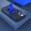 For iPhone 13 Pro Max Magnetic Holder Phone Case (Sapphire Blue + Dark Blue)
