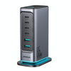 JOYROOM JR-TCM02 6 in 1 65W GaN 4 USB-C & 2 USB-A Multi-port Charger, Power Plug:EU Plug(Dark Gray)