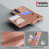 For Samsung Galaxy A55 5G Horizontal Flip Card Bag Holder Leather Phone Case(Rose Gold)