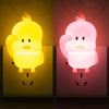 5 PCS 316 Cartoon Duck LED Bedroom Bedside Night Light Baby Nursing Energy-Saving Light, US Plug(Yellow)