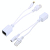 RJ45 PoE Injector Splitter Cable Set - White (2.1x5.5mm Jack)