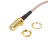SMA Female to CRC9/TS9 RG316 Adapter Cable (Rose Gold, 15cm)