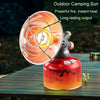 Outdoor Camping Heater Mini Portable Gas Heater Burner Fishing Gas Fireplace(Grey)