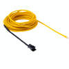 Waterproof Round Flexible Car Strip Light with Driver for Car Decoration, Length: 5m(Yellow)