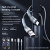 REMAX RC-124i 1m 2.4A USB to 8 Pin Aluminum Alloy Braid Fast Charging Data Cable for iPhone, iPad(Silver)