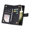 For Samsung Galaxy S25+ 5G Multifunctional Frosted Zipper Wallet Leather Phone Case(Black)