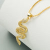 Creative Snake-shaped Pendant Necklace Personality Female Punk Style Inlaid Zircon Necklace