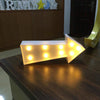 Creative Arrow Sign Shape Warm White LED Decoration Light, 2 x AA Batteries Powered Party Festival Table Wedding Lamp Night Light(White)