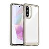 For Samsung Galaxy A56 5G Colorful Series Acrylic Hybrid TPU Phone Case(Transparent Grey)
