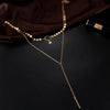 Simple Sexy Handmade Sequins Star Tassels Circle Clavicle Chain Long Pendant Double-layer Chain(Gold)