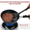 One-piece High Temperature Resistant Silicone Non-stick Spatula Kitchen Kitchenware Leak Shovel(Black)