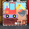 5 PCS KBX-017 Children Wooden Picture Puzzle Baby Early Education Toys(Excavator)