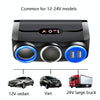 Car Cigarette Lighter Multi-Function Mobile Phone Charging USB Car Charge 12/24V Adapter Plug(Black Blue)